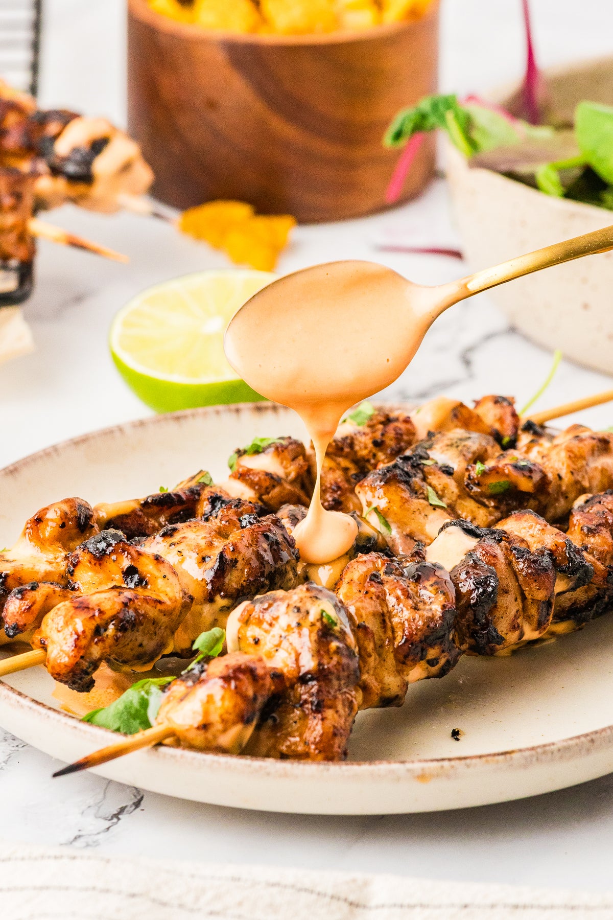 Bagn Bang Chicken Skewers